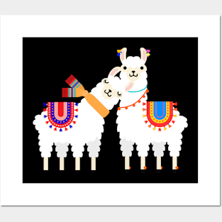 Cute llama friend Posters and Art